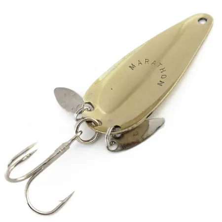 Vintage Marathon (with sonic blades), 2/5oz Gold / Nickel fishing spoon #9680