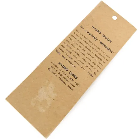 Hydro Lures Weedless Hydro Spoon, 1/2oz Yellow fishing spoon #9682