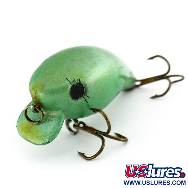 Vintage  Mann's Bait  Mann's Baby 1-Minus, 1/4oz Green / Black fishing lure #9711
