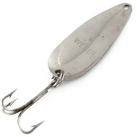Vintage Weber, 1/4oz Hammered Nickel fishing spoon #9716