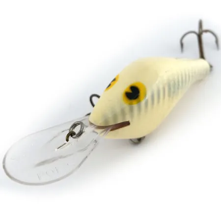 Vintage Poe’s Poe's Super Cedar, 3/4oz White / Gray / Yellow fishing lure #9721