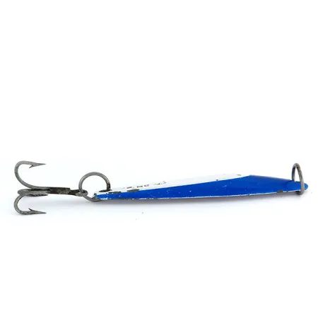 Vintage Luhr Jensen Yo-ho-ho Lura 1 Jig, 1 1/2oz Blue / White fishing spoon #9728
