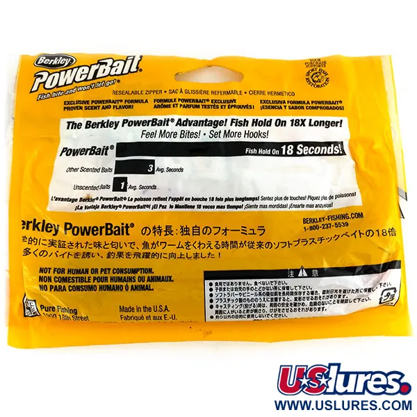 Berkley Powerbait Power Worm 2 pcs soft bait, Cherryseed fishing #9735