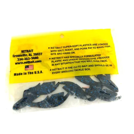 NetBait Paca Chunk Jrsoft bait 3 pcs, Black Blue Flake fishing #9736