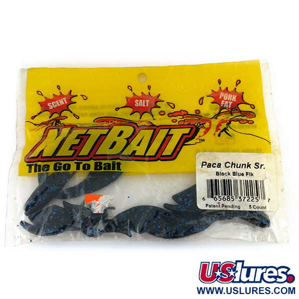 NetBait Paca Chunk Jrsoft bait 3 pcs, Black Blue Flake fishing #9736