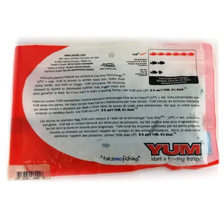 YUM Ribbontail soft bait 10pcs, Watermelon seed fishing #9737