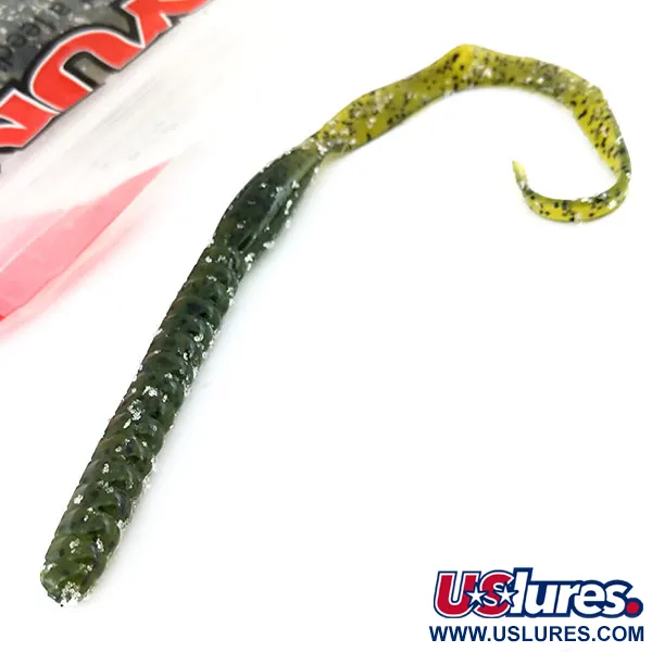 YUM Ribbontail soft bait 10pcs, Watermelon seed fishing #9737