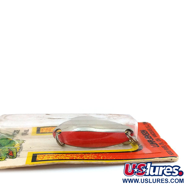  Luhr Jensen Lil' Kroc (Krocodile Stubby), 1/4oz Nickel / Red fishing spoon #9746