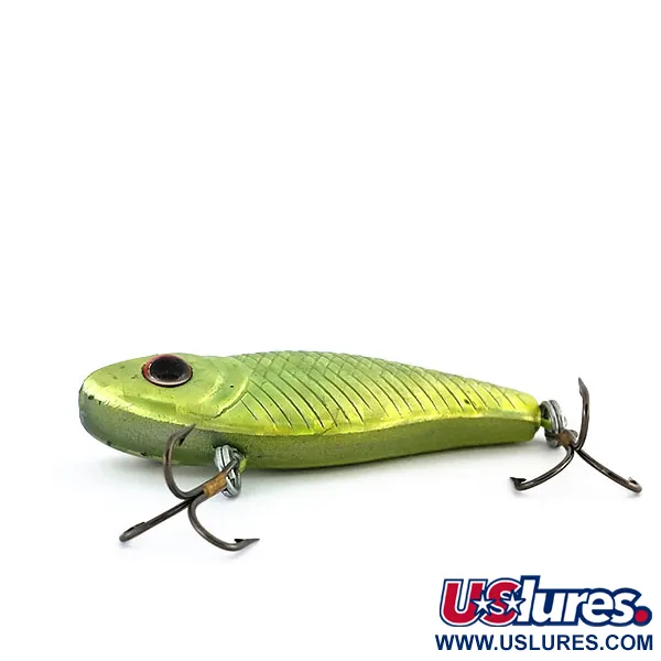 Vintage   Bass Pro Shops Tourney Special Rattle Bait, 1/3oz Rainbow Green fishing lure #9778