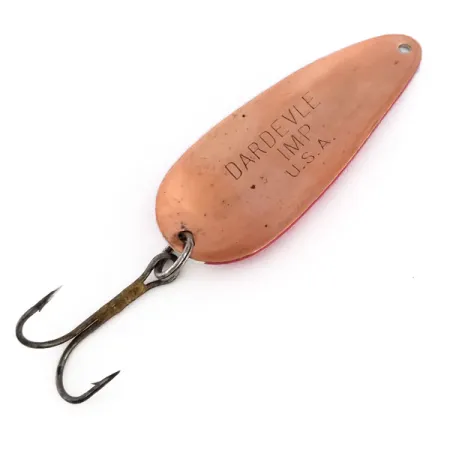 Vintage Eppinger Dardevle Imp , 2/5oz Black / White / Copper fishing spoon #9799