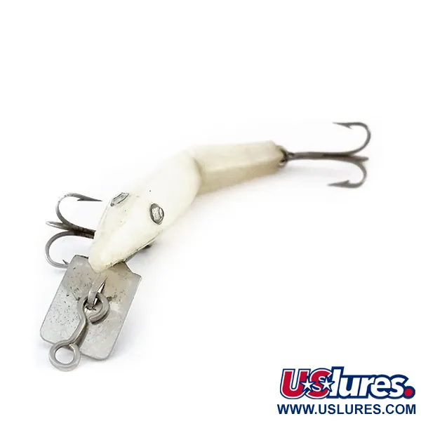 Vintage Other Diamond Jim Jointed Minnow, 1/4oz Pearl fishing lure #9815