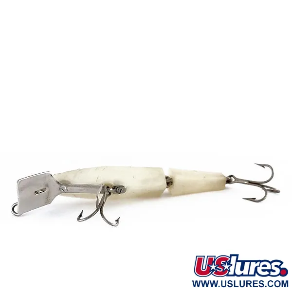 Vintage Other Diamond Jim Jointed Minnow, 1/4oz Pearl fishing lure #9815