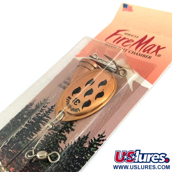   Luhr Jensen Fire Max Miracle 3, 2/5oz Copper spinning lure #9816
