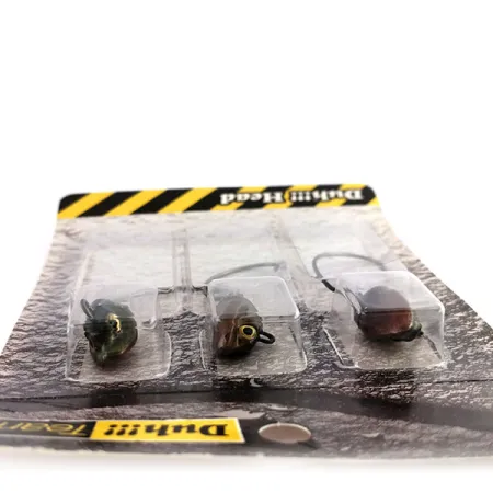 Vintage Other DUH!!! Head jig heads Kit, 2/5oz Olive / Red fishing #9818