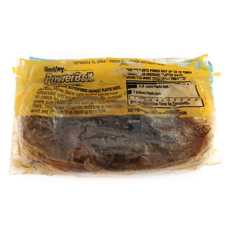 Vintage Berkley Powerbait Power Worm 15pcs soft bait, Pumpkinseed fishing #9823