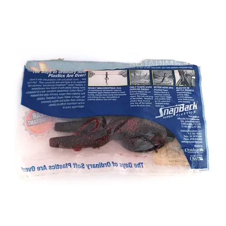 Terminator Snapback Creature soft bait 3 pcs, Black Ruby fishing #9826