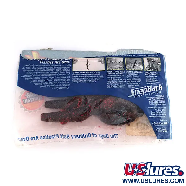 Terminator Snapback Creature soft bait 3 pcs, Black Ruby fishing #9826