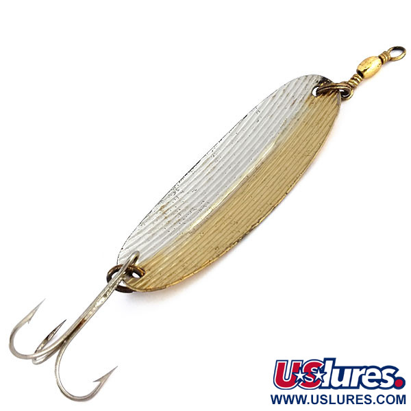Vintage   Williams Wabler W60, 3/4oz Silver / Gold fishing spoon #9849