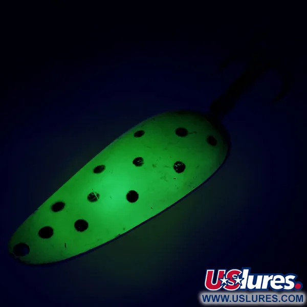 Vintage  Nebco Aqua Spoon UV, 1/2oz Yellow / Red / Nickel fishing spoon #9850