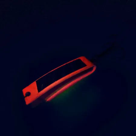 Vintage South Bend Super-Duper 506 UV, 1/4oz Fluorescent Orange fishing spoon #9851