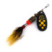 Vintage   Mepps Black Fury 2 Dressed (squirrel tail), 3/16oz Black / Yellow spinning lure #9853