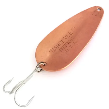 Vintage Eppinger Dardevle Dardevlet, 3/4oz Copper fishing spoon #17575