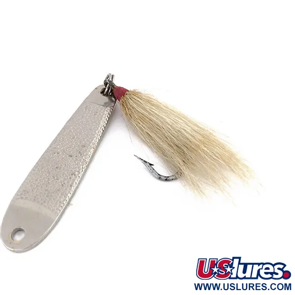 Vintage Acme Trophy, 2oz Hammered Nickel fishing spoon #9863