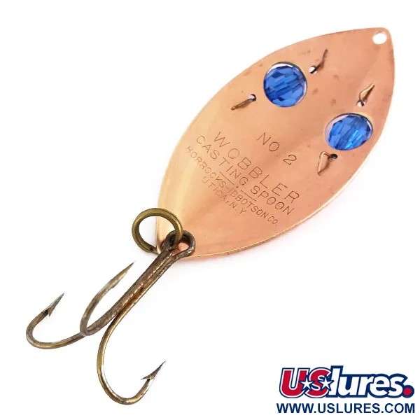 Vintage Horrocks-Ibbotson Wobbler, 3/4oz Copper / Blue fishing spoon #9866