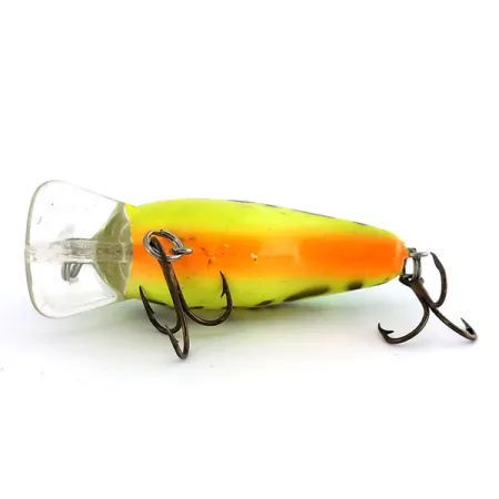 Vintage Bandit Rackit Squarebill UV, 1/4oz Fire Tiger fishing lure #9869