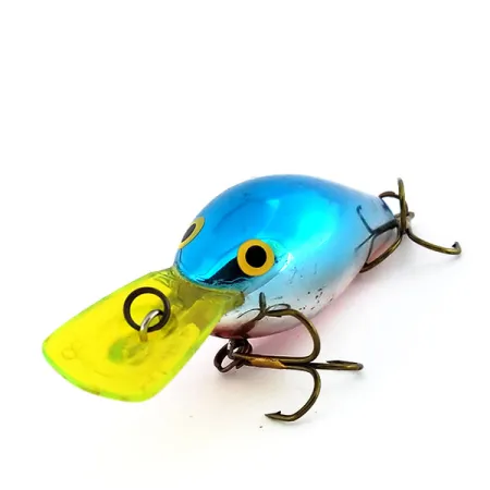 Vintage Rapala Fat Rap, 2/5oz Silve Blue fishing lure #9871