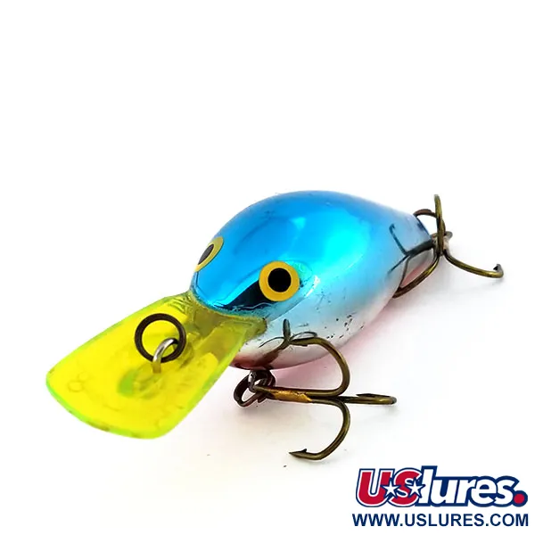 Vintage Rapala Fat Rap, 2/5oz Silve Blue fishing lure #9871