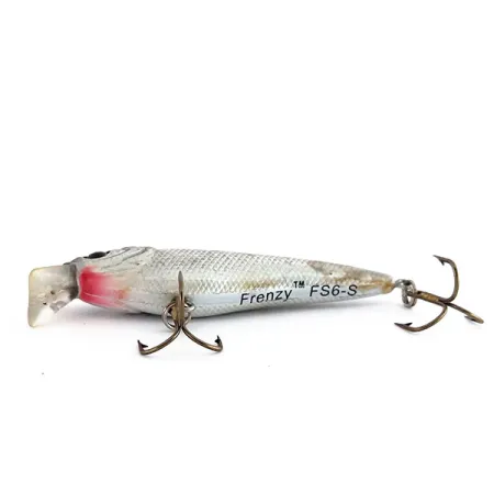 Vintage Berkley Frenzy Firestick Minnow Shallow FS6-S, 1/8oz Silver fishing lure #9873