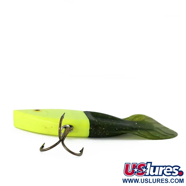 Vintage Berkley PowerBait Power Rattle (replaceable fins), 1/2oz Chartreuse fishing lure #9888