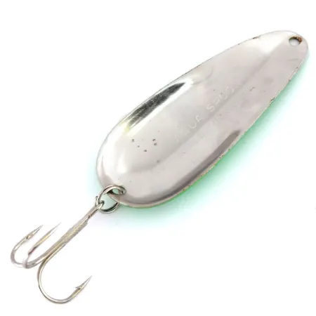 Vintage Nebco Aqua Spoon, 1/2oz Green / Black / Nickel fishing spoon #9890