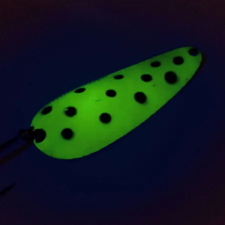 Vintage Nebco Aqua Spoon, 1/2oz Green / Black / Nickel fishing spoon #9890