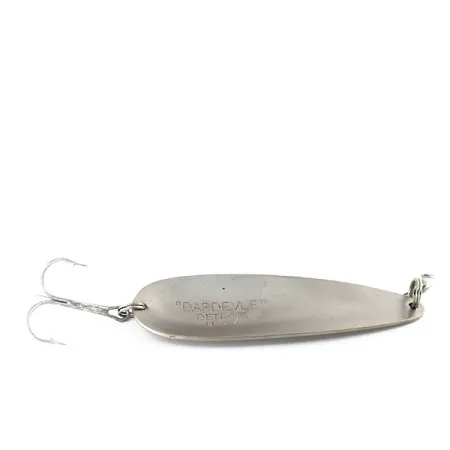 Vintage Eppinger Dardevle, 1oz Matte Silver fishing spoon #9892