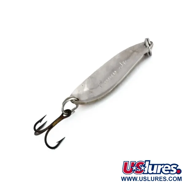 Vintage Acme Fiord Spoon Jr, 1/8oz Nickel / Orange fishing spoon #9894