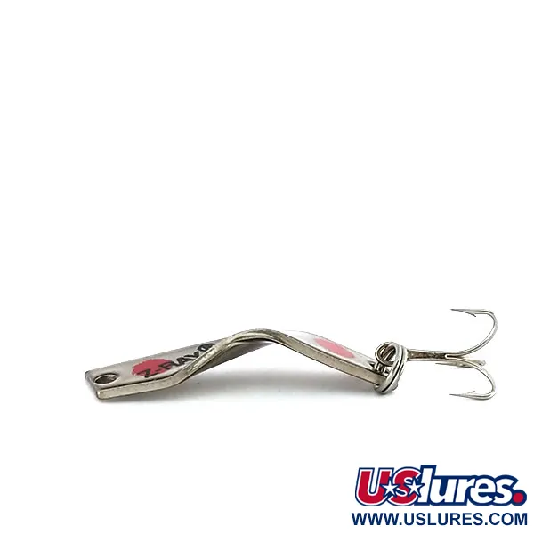 Vintage Z-RAY Lures Z-Ray, 1/8oz Nickel / Red fishing spoon #9896
