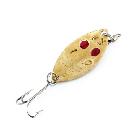 Vintage Hofschneider Red Eye junior, 2/5oz Brass fishing spoon #9906