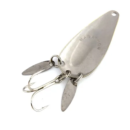 Vintage Marathon (with sonic blades), 2/5oz Hammered Nickel fishing spoon #9910