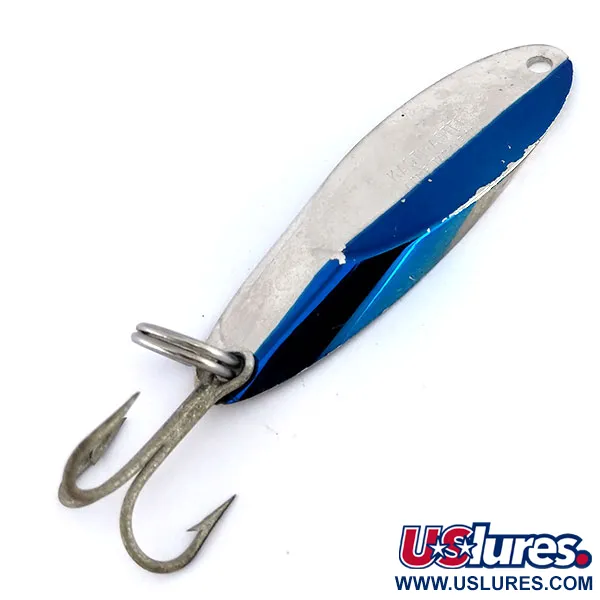 Vintage Acme Kastmaster , 2 3/4oz Nickel / Blue fishing spoon #9930