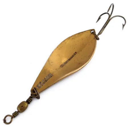 Vintage Other Sur-Katch Golden Wobbler, 1oz Brass fishing spoon #9934