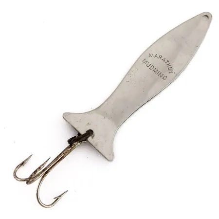 Vintage Marathon MudMino, 2/5oz Perch / Nickel fishing spoon #9938
