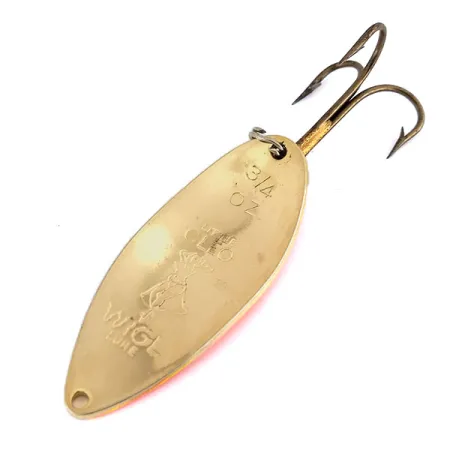 Vintage Seneca Little Cleo (Hula Girl), 3/4oz Gold / Orange fishing spoon #9939