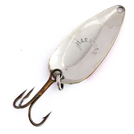 Vintage Marathon  Marathon, 1/4oz Red / White / Nickel fishing spoon #9942