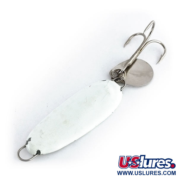 Vintage   Bomber Slab Spoon, 1oz White fishing spoon #9944