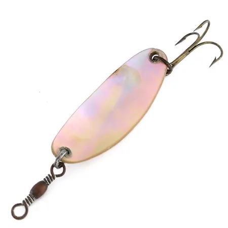 Vintage Pflueger Wobbler Spoon, 1/3oz Solid Mother of Pearl fishing spoon #9949