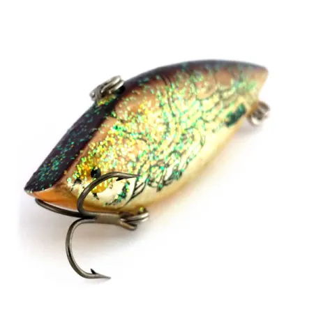 Vintage Cotton Cordell TH Spot, 1/2oz Gold Glitter fishing lure #9953