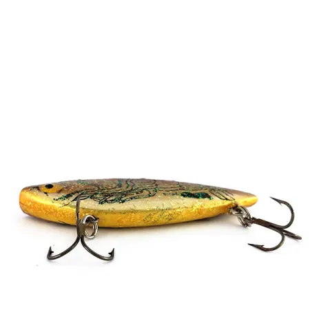 Vintage Cotton Cordell TH Spot, 1/2oz Gold Glitter fishing lure #9953