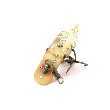 Vintage Luhr Jensen Luhr jensen Hot Shot 70, 1/16oz White / Red / Golden Glitter fishing lure #9963